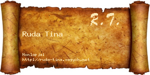 Ruda Tina névjegykártya